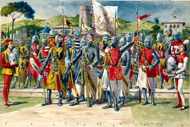 Líderes, caballeros y soldados de la República de Génova y de sus familias principales, último cuarto del siglo XIII